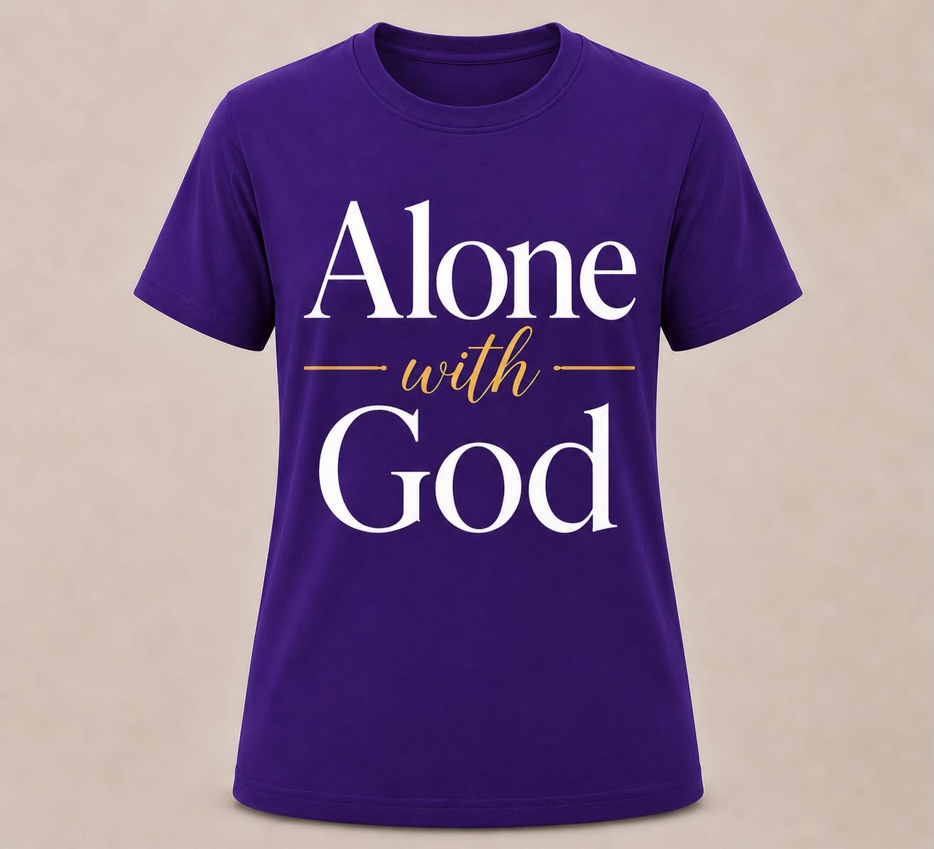 Purple Alone with God premium T-shirt